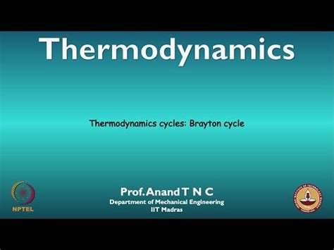 Thermodynamics cycles: Brayton cycle Video Lecture - Crash Course: GATE ...