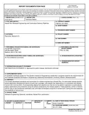 Fillable Online Form Approved REPORT DOCUMENTATION PAGE OMB NO. 0704 ...