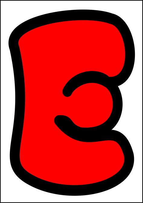 Printable letter 'E': Free bubble letter, block, graffiti and fancy "e" outlines - Printerfriendly