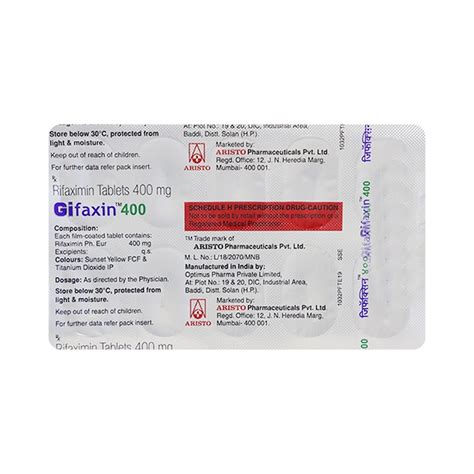 GIFAXIN 400 - Strip of 10 Tablets : Amazon.in: Health & Personal Care
