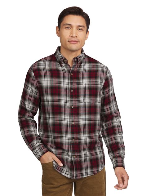 Chaps Men's & Big Men's Double Faced Long Sleeve Button Down Holiday ...