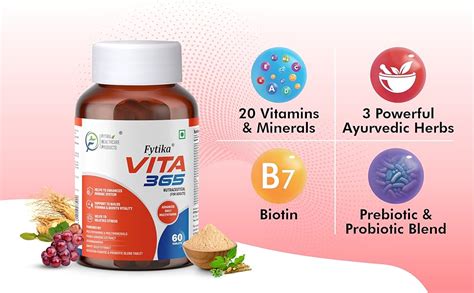 FYTIKA HEALTHCARE PRODUCTS Vita 365, Multivitamin With Probiotics ...