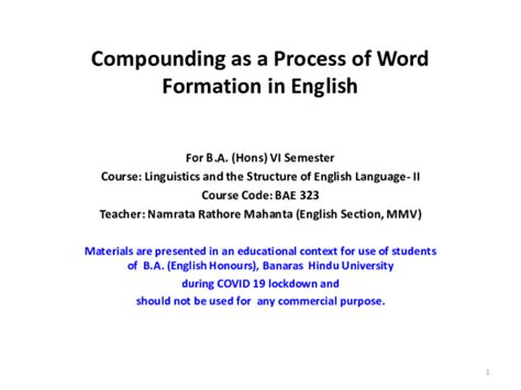 Image result for Compounding Word Formation