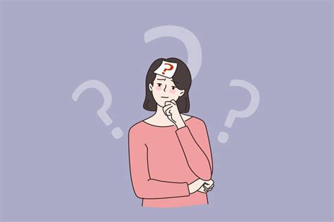 Doubtful woman make decision think of problem solution | Premium Vector