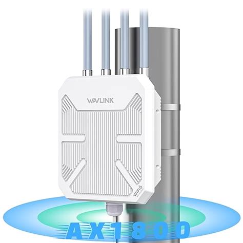 WAVLINK Wi-Fi 6 Outdoor Mesh Router/AP/Repeater, AX1800 Dual Band 2.4G ...