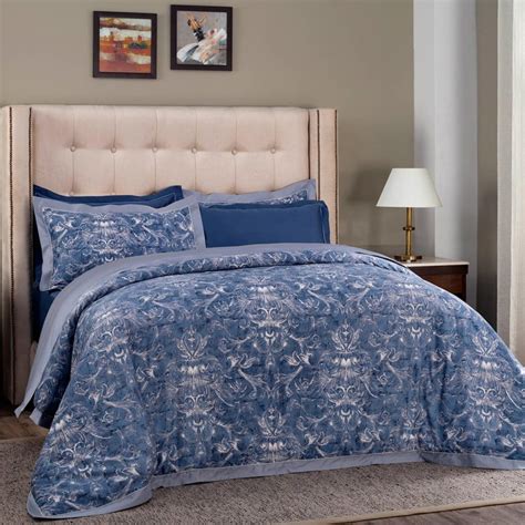 Buy MASPAR Grandeur - Blue Printed King Duvet Cover Set - 3Pcs from ...