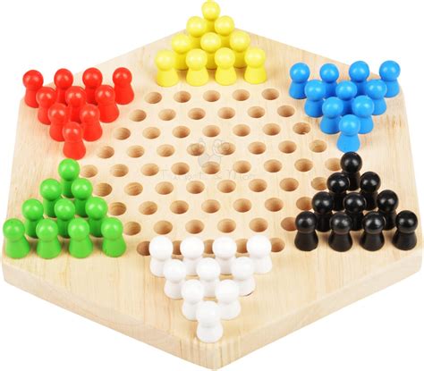 Buy Trinkets & More - Wooden Chinese Checkers Hexagon with Wooden ...