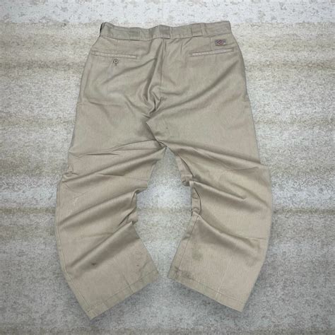 Vintage Dickies Work Khakis Pants Tan Baggy Fit Flat Front | Grailed