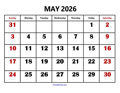 May 2026 Calendar Printable PDF with Holiday Templates Free