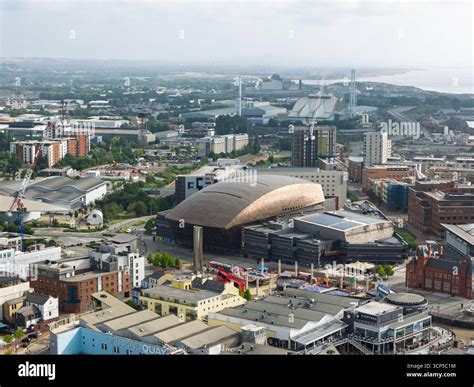 Aerial view of Cardiff Bay, the Capital of Wales, UK 2025 Stock Photo - Alamy