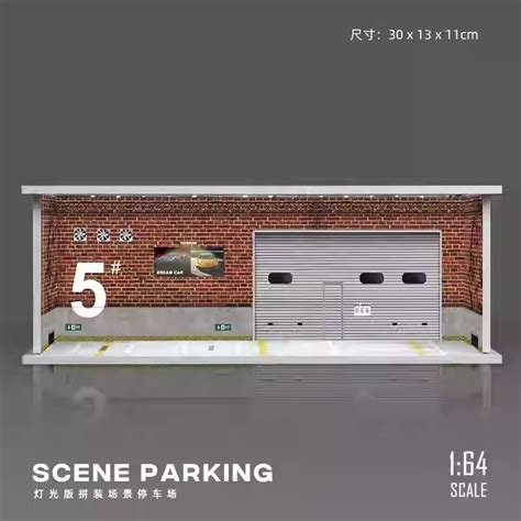 Garage 5 - Detailed Diorama with Lights (Does not include figures or ...