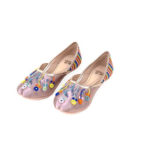 Multi-colored Floral Embrioded Mojari – Preppy Shoe