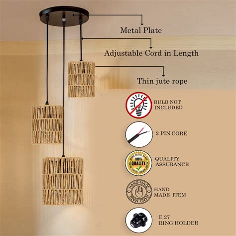 Buy HOMESAKE Raffia Cluster Ceiling Lamp from Homesake at just INR 7000.0