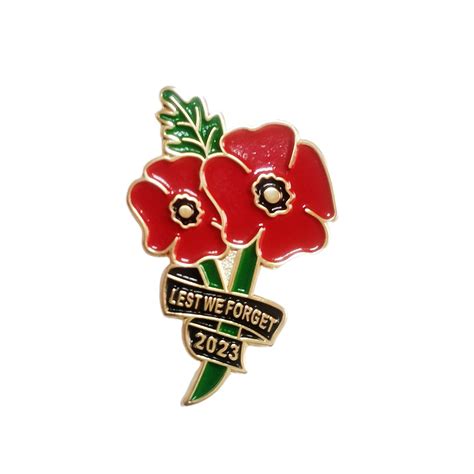 Buy Michael-Berks2023 World War Red Poppy Enamel Lapel Pin Badge Brooch ...