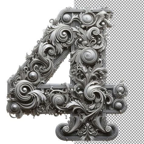 Modern numerals isolated 3d digits on transparency | Premium AI ...