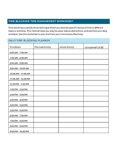 Time Management Sheet Activities Time Management With Digital Tools
