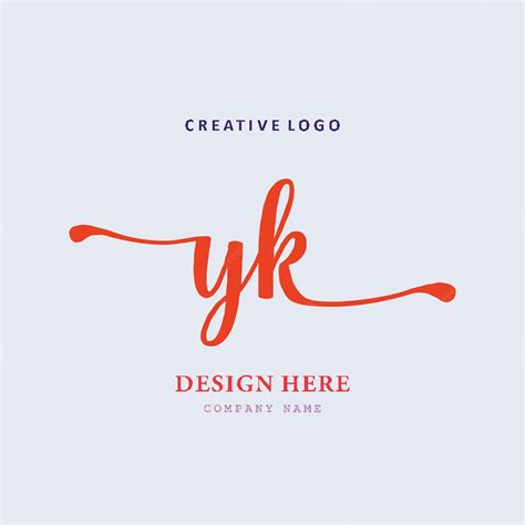 Yk y k watercolor letter logo design Royalty Free Vector