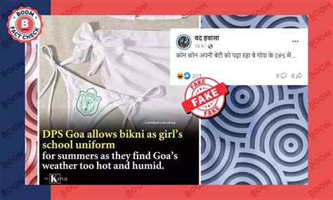 Viral Post Claiming DPS Goa Allows Girls To Wear Bikini In School Is ...
