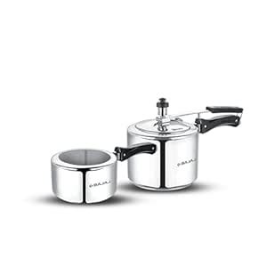 Buy Bajaj New Shakti 2L, 3L Inner Lid Aluminium Pressure Cooker Combo ...