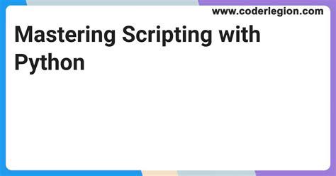 Learn Python Scripting 的图像结果
