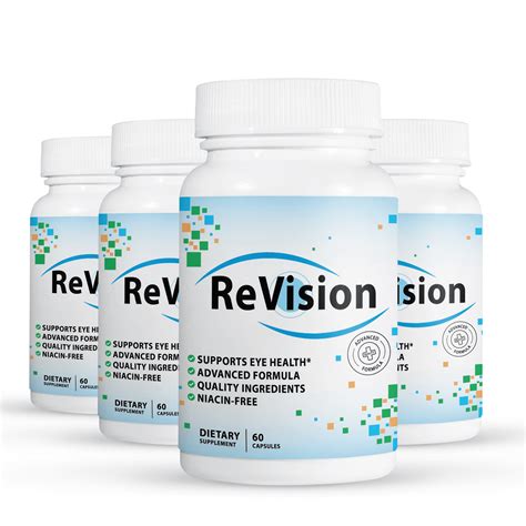 Buy 4 Pack ReVision Advanced Vision Supplement Supports Eye Health 60 ...