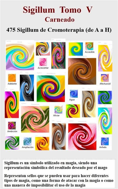 SIGILLUM Tomo V: 475 Sigillum de Cromoterapia de la A a la H (Colección ...