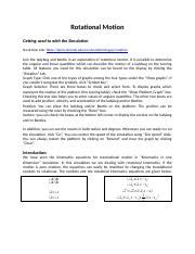 Image result for Simulation of Rotational Motion