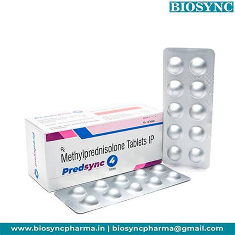 Predsync 4 - Methylprednisolone Tablets IP - Biosync Pharmaceuticals ...