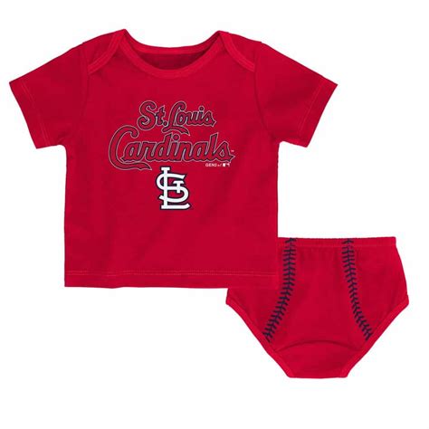 St. Louis Cardinals Baby Red 2 Piece Tee & Bloomer - Detroit Game Gear