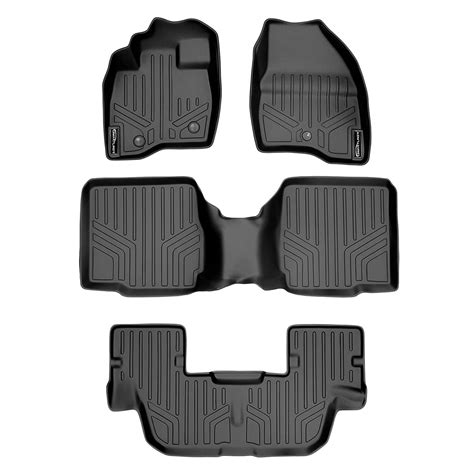SMARTLINER Custom Fit Floor Mats 3 Row Liner Set Black for 2017-2019 ...