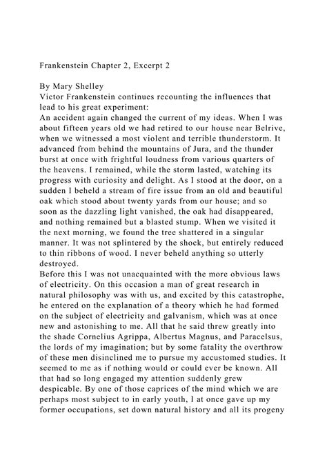 Frankenstein Chapter 2, Excerpt 2By Mary ShelleyVictor Frank.docx