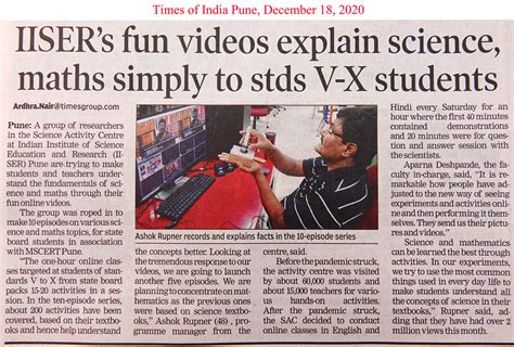 Online demo sessions of hands-on activities in Marathi for school ...