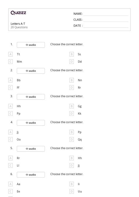 50+ The Letter T worksheets for 1st Class on Quizizz | Free & Printable