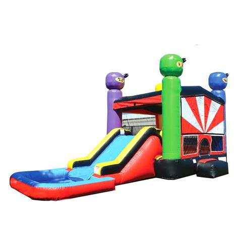 Buy JumpOrangeNinja Warrior Commercial Grade Bounce House Water Slide ...