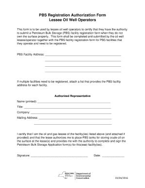 Fillable Online www1 dec state ny PBS Registration Authorization Form ...