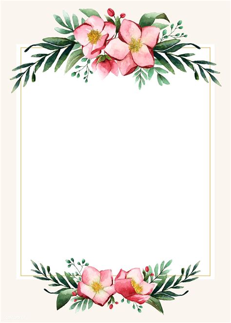 Flower Invitation Card Template