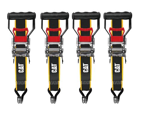 Cat Ratcheting Tie Down 4 Piece Strap Set, Ratchet Straps, 1,100 Pound ...