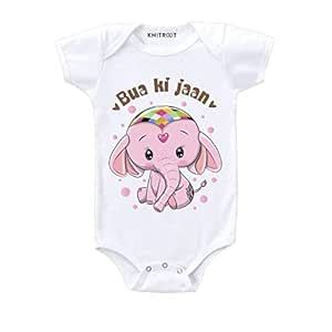 Buy KNITROOT Chachu Bua Special Unisex Baby Romper Half Sleeve Envelope ...