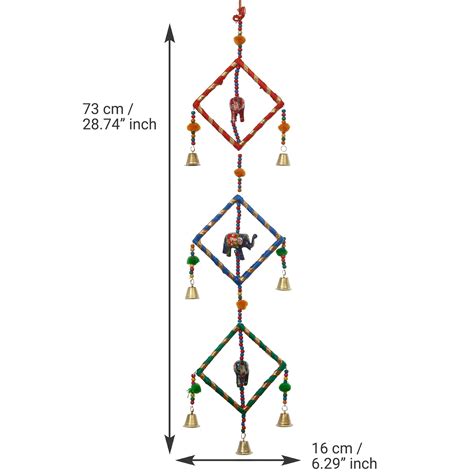 Handcrafted Decorative Colorful Squares with Gota Patti Wall/Door ...
