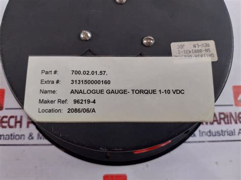 M/D Totco Ght103A-000356A Analogue Torque Meter 1-10 Vdc – Aeliya ...
