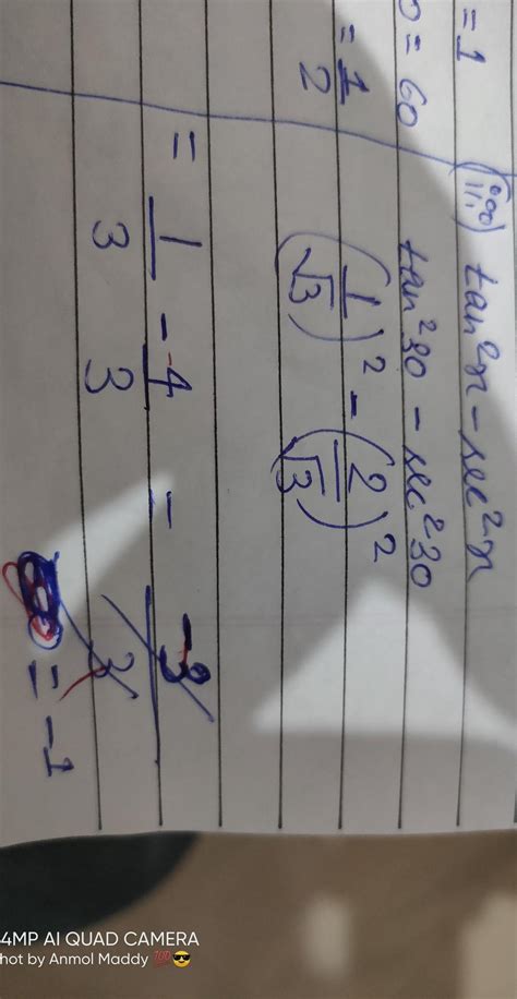 If sin 3x = 1 and 0° s 3x 90°, find the values of(i) sinx(ii) cos 2x(m ...