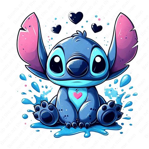 Stitch Love Clipart, Stitch Png, Cute Stitch Design, Instant Download ...