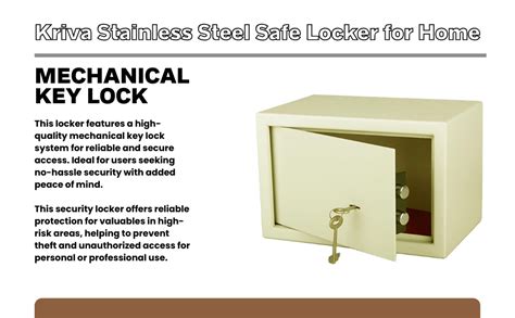 Kriva Stainless Steel Safe Locker for Home | Anti Theft Mechanical Key ...