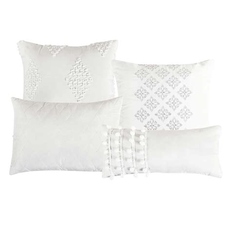 7-Piece Eleanor White Comforter Set, King