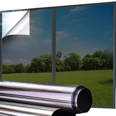 Bofeifs Window Film Heat Blocking Reflective Window Film One Way Mirror Window Film See Out Not ...