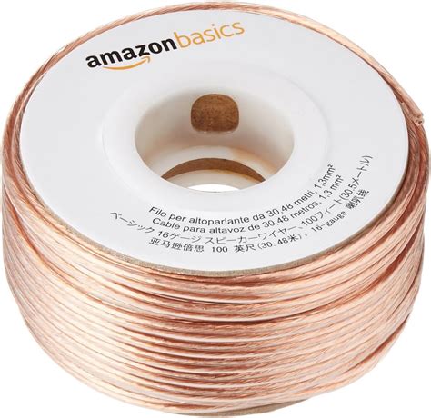 Amazon Basics 16-Gauge Speaker Wire Cable, 100 Feet