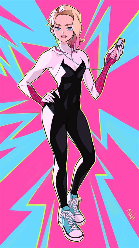 spider-gwen and gwen stacy (marvel and 3 more) drawn by sushi_pizza_rrr ...