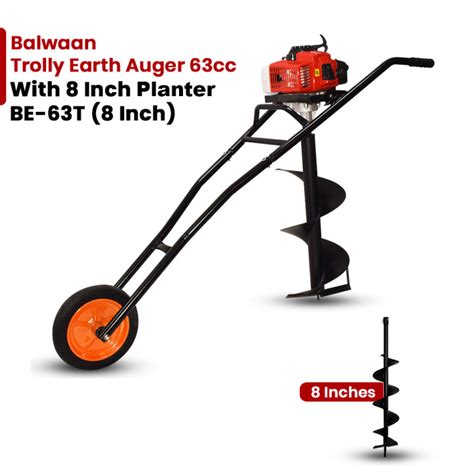 Buy Balwaan BE-63T 63 CC Trolley Earth Auger Double Gearbox Online ...