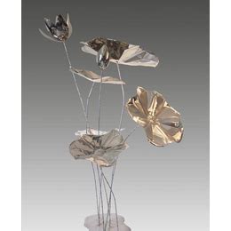 仿真不锈钢花朵雕塑 彩色不锈钢植物雕塑摆件_异形金属定制-站酷ZCOOL