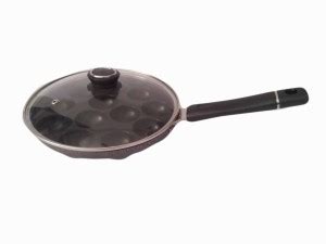 Miracle Premium Cookware Paniarakkal Pan 22 cm diameter with Lid 0.5 L ...